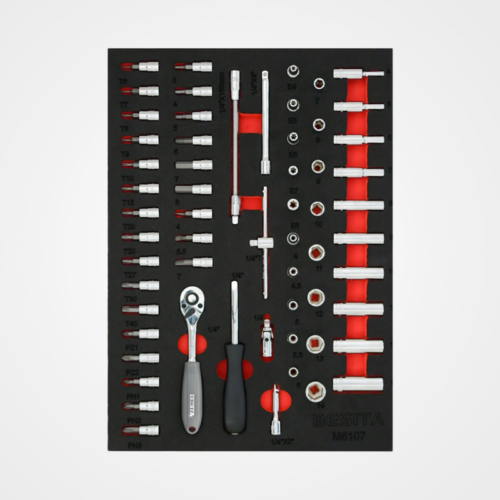 60pcs 6.3mm Socket Tool Set (In Tray) 60pcs 6.3mm Socket Tool Set (in Tray)