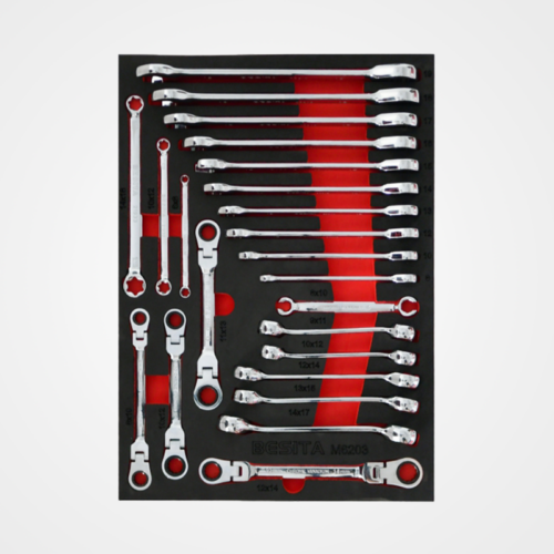 23pcs Ratchet Tubing Wrench Tool Set (In Tray) 23pcs Ratchet Tubing Wrench Tool Set (in Tray)